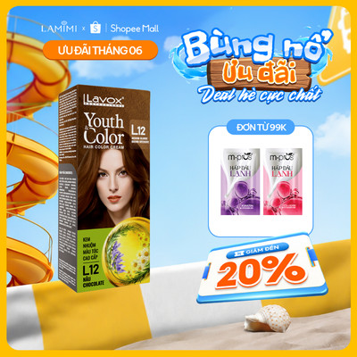 Kem Nhuộm Tóc Thời Trang Youth & Color Lavox 60ml - Nhuộm Tóc Tại Nhà (Kèm Bao tay & Oxy Trợ Nhuộm) Lamimi Chính Hãng
