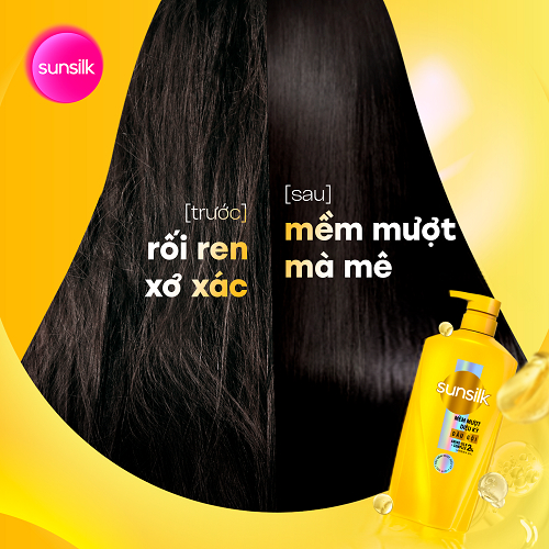 Kem xả Sunsilk cho tóc Mượt 100h (Bóng mướt-  Luminous UV / Đen óng - Glossy Black / Mềm mượt - Silky Smooth) 600g | BigBuy360 - bigbuy360.vn