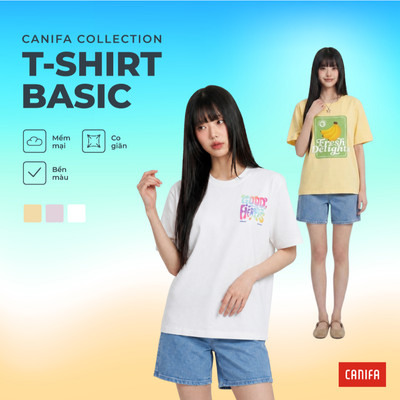 Áo phông nữ CANIFA cổ tròn ngắn tay in đa dạng họa tiết 6TS26S024