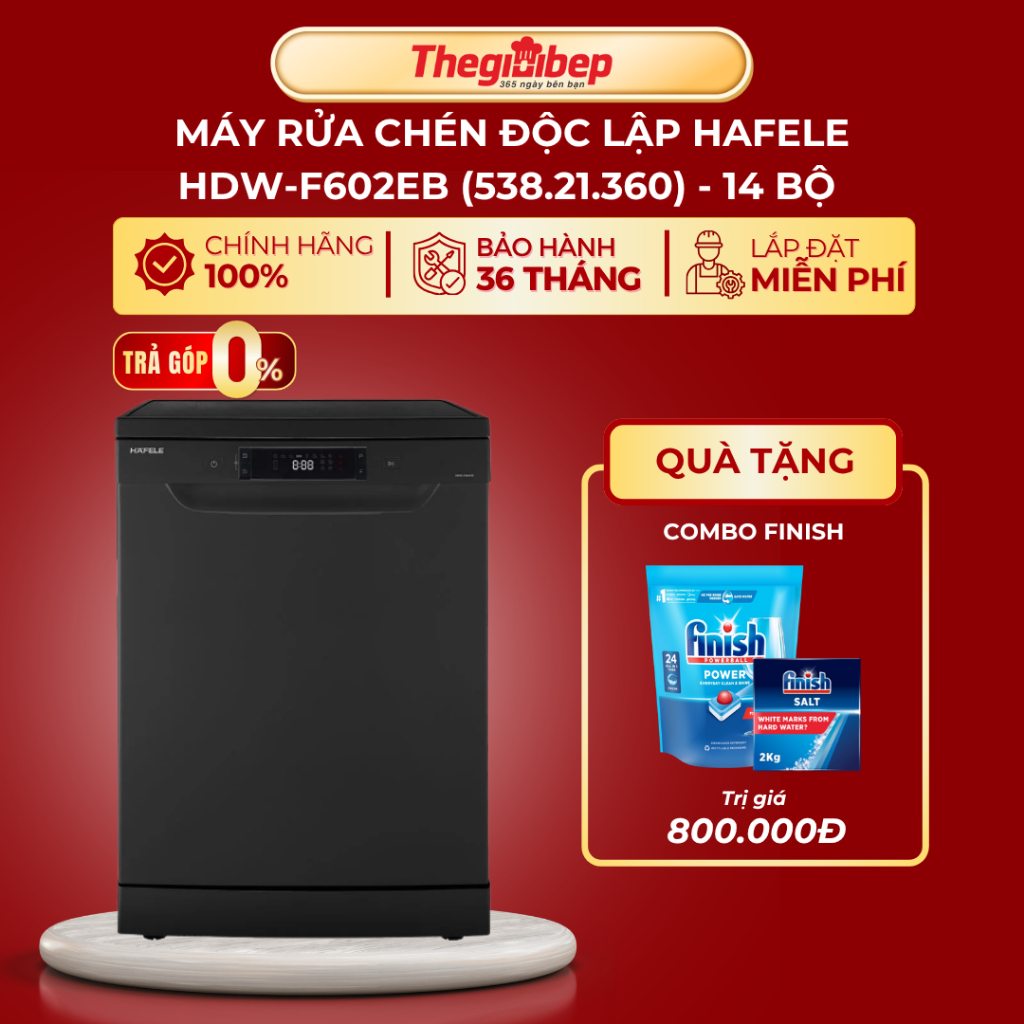 Máy rửa chén độc lập Hafele HDW-F602EB (538.21.360)