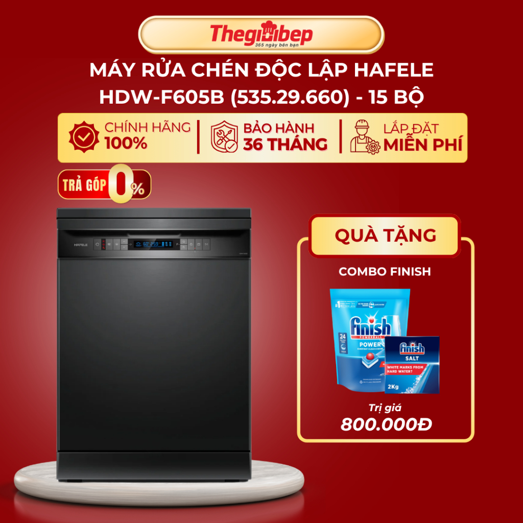 [NEW] Máy rửa chén độc lập Hafele HDW-F605B (535.29.660)