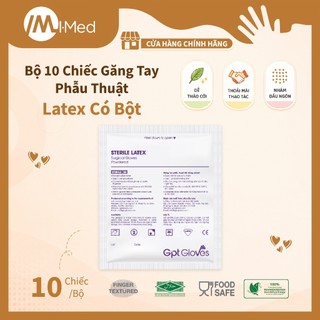 Bộ 10 chiếc găng tay phẫu thuật Imed có bột 1 túi 2 chiếc