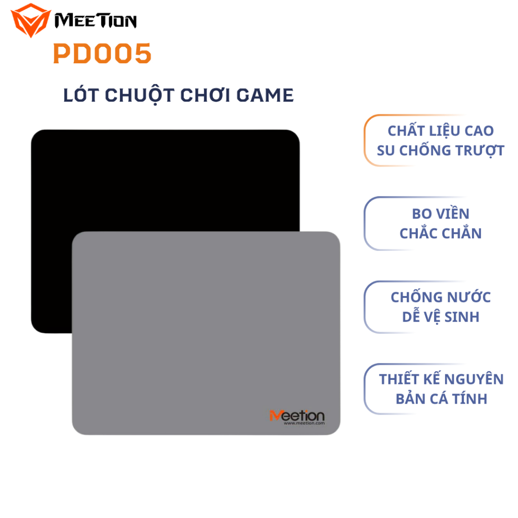 Lót chuột chơi game cao su mềm Meetion PD005, thiết kế nguyên bản, chống trượt, chống nước, bo viền chắc chắn, dày 3mm | BigBuy360 - bigbuy360.vn