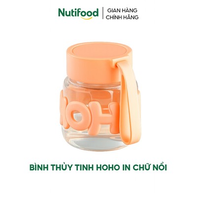 [Quà tặng không bán] Bình thủy tinh HOHO in chữ nổi