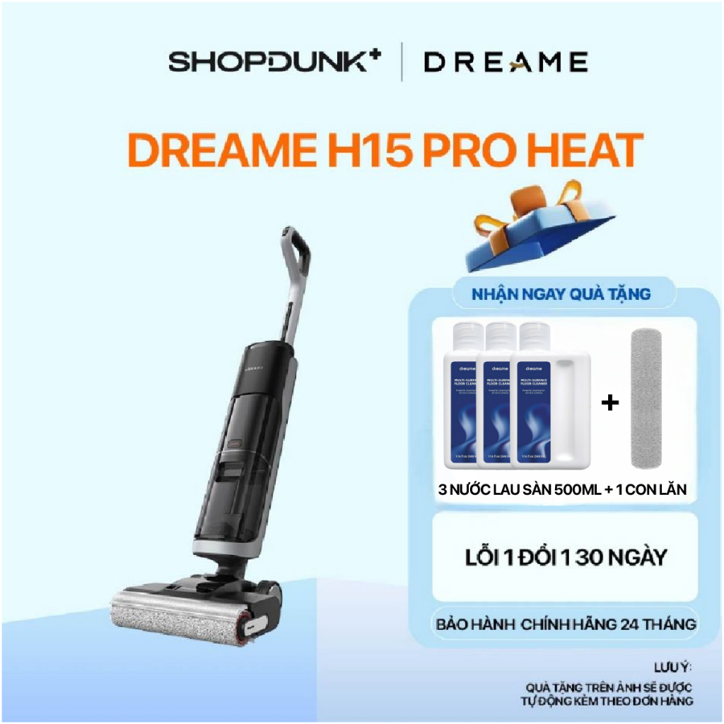 Máy Hút Bụi Lau Sàn Thông Minh Dreame H15 Pro Heat Chính Hãng | Bảo Hành 24 Tháng