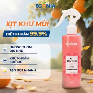 Xịt Phòng Hương Cam Quế ECOMIA Giúp Khử Mùi Ẩm Mốc, Phòng Ngủ, Nhà Vệ Sinh, Phòng Khách, Bếp, Hương Thơm Dễ Chịu