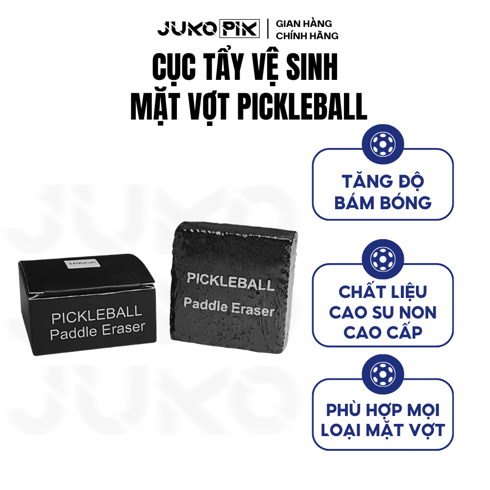 Cục Tẩy Vệ Sinh Mặt Vợt Pickleball JUKO Làm Sạch Mặt Vợt, Phù Hợp Với Các Loại Vợt Pickleball