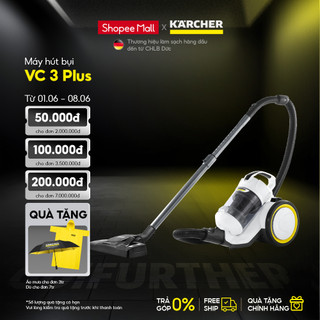 Máy hút bụi khô không dùng túi lọc bụi Karcher VC 3 Plus công suất 1100w màu trắng - bảo hành 18 tháng