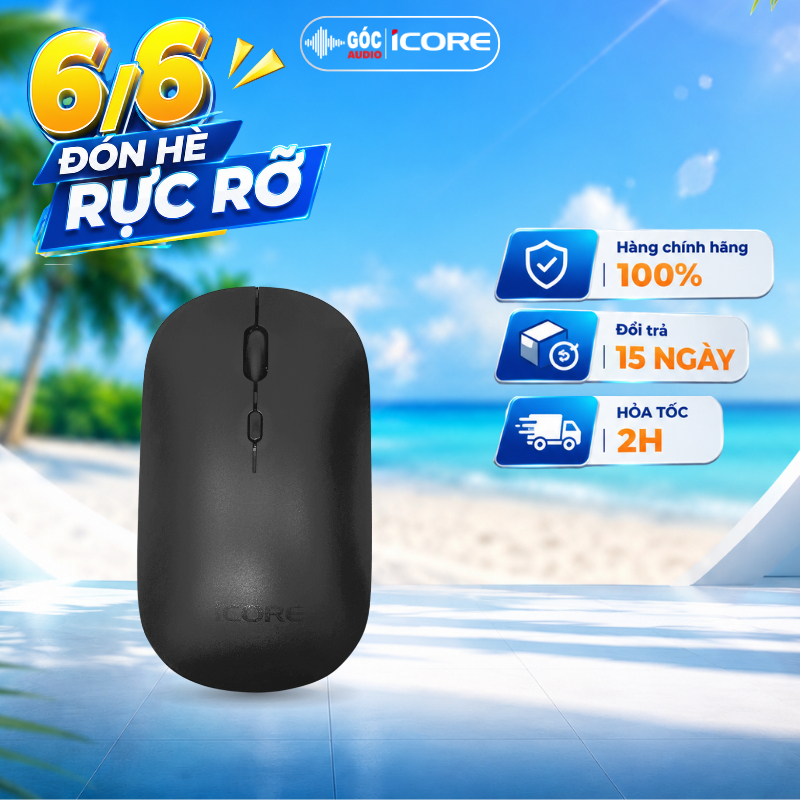 Chuột Vi Tính Không Dây iCore IM02 – Thiết Kế Đối Xứng, Kết Nối Ổn Định - Góc Audio