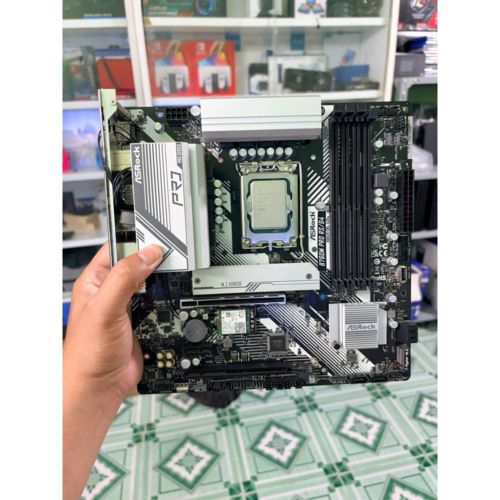 [ Cũ ] Main Asrock B760m pro rs + i5 12500