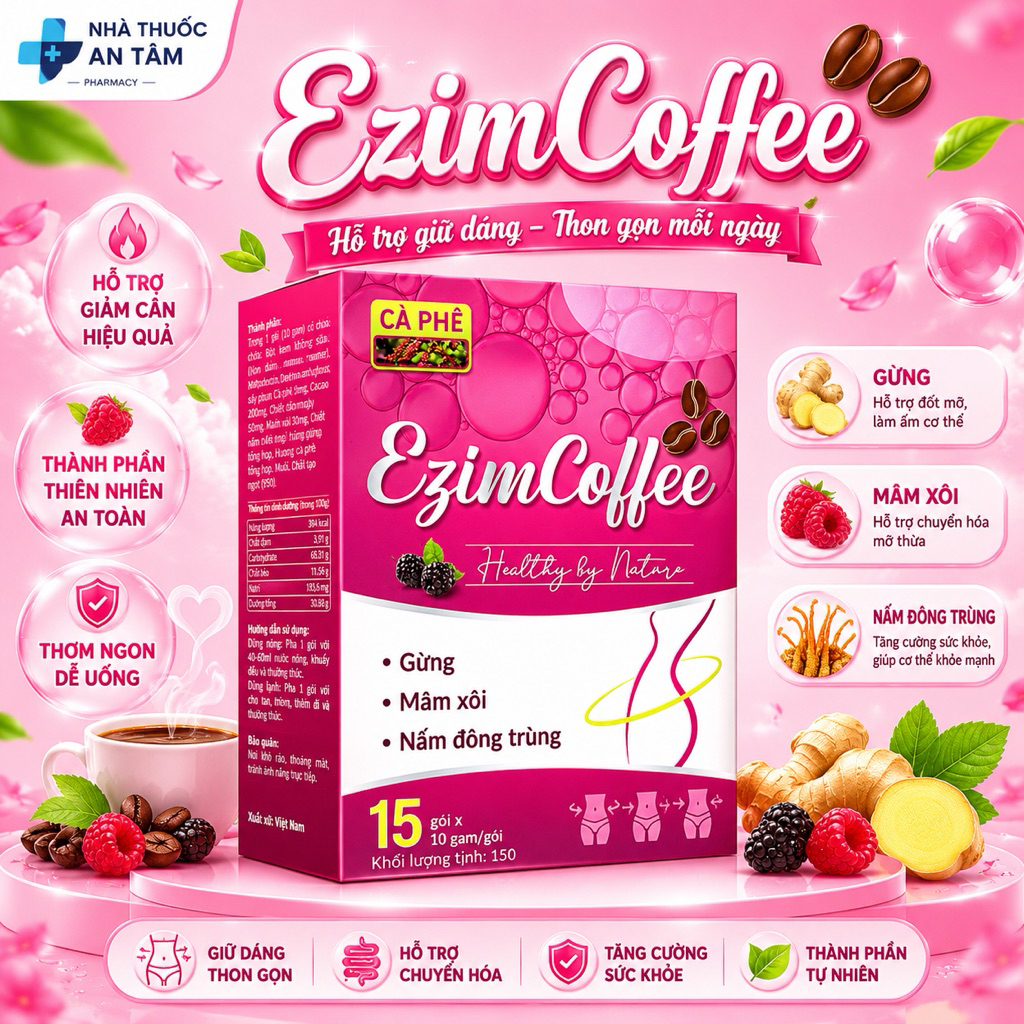 Cà Phê Giảm Cân Ezim Coffee  Giữ Dáng,Giảm Cân, An Toàn [Chính hãng]