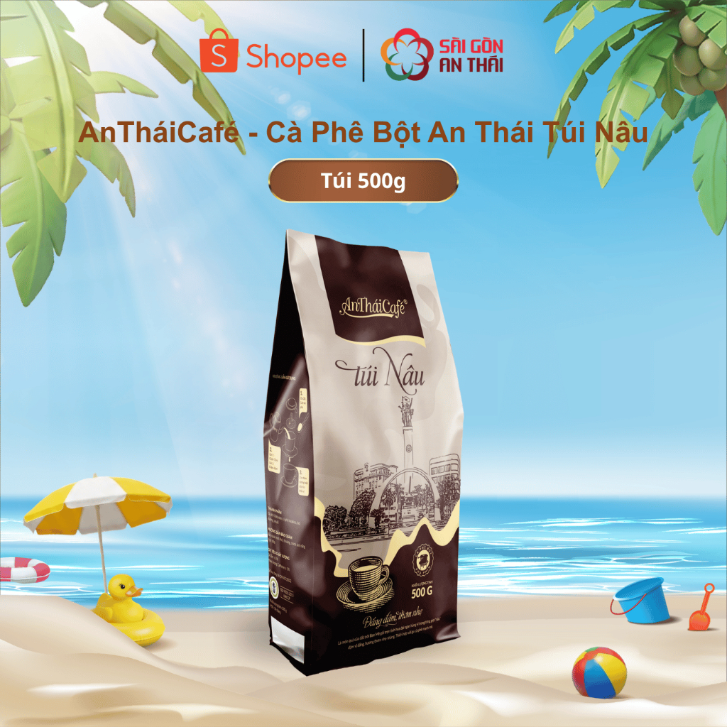 [MUA TỪ 2 TÚI TĂNG 3 GÓI DÙNG THỬ] AnTháiCafé - Cà Phê Bột An Thái Túi Nâu (500g)