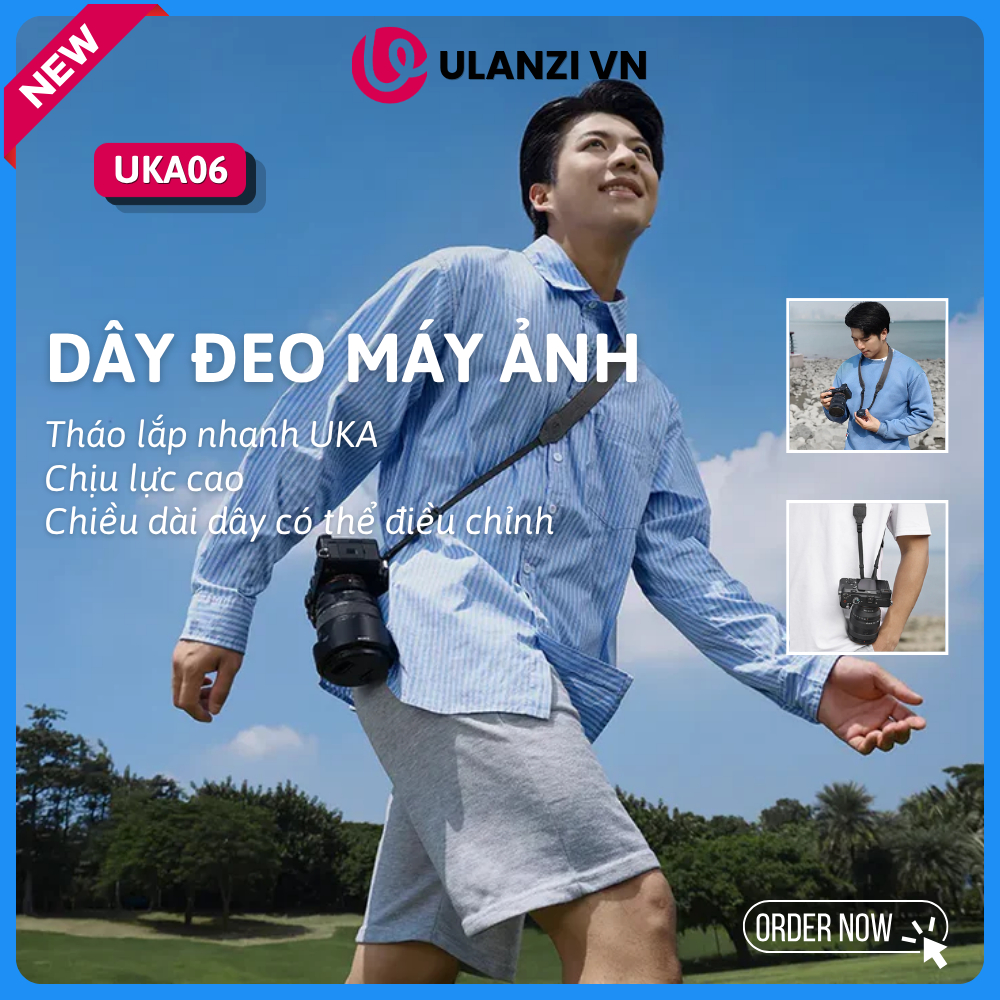 Ulanzi UKA06 - Dây Đeo Máy Ảnh Tháo Lắp Nhanh UKA, Chịu Lực Cao, Chiều Dài Dây Điều Chỉnh - Hàng Chí