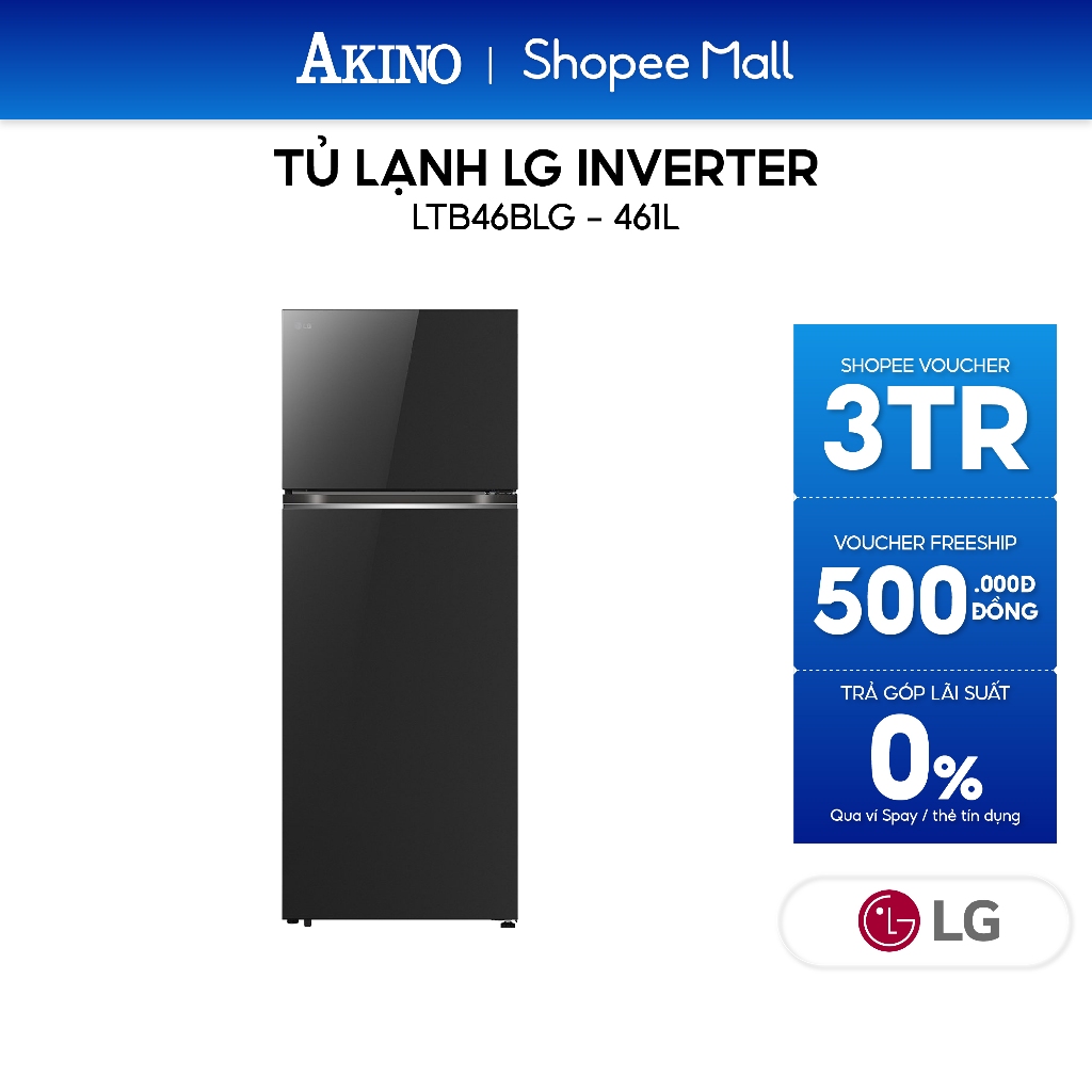 LTB46BLG | Tủ lạnh LG Inverter 461 lít - Hàng Chính Hãng