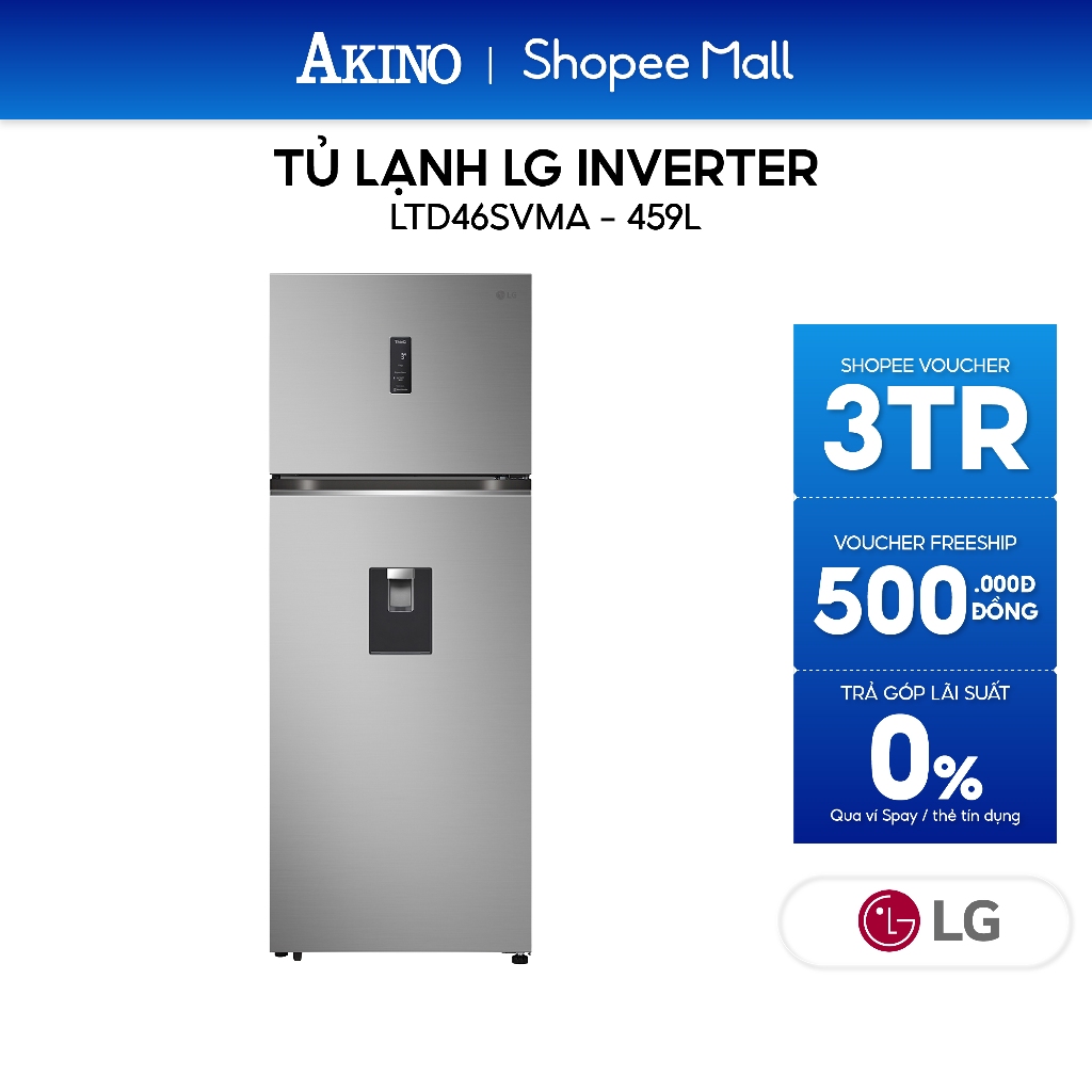 LTD46SVMA | Tủ lạnh LG Inverter 459 lít - Hàng Chính Hãng