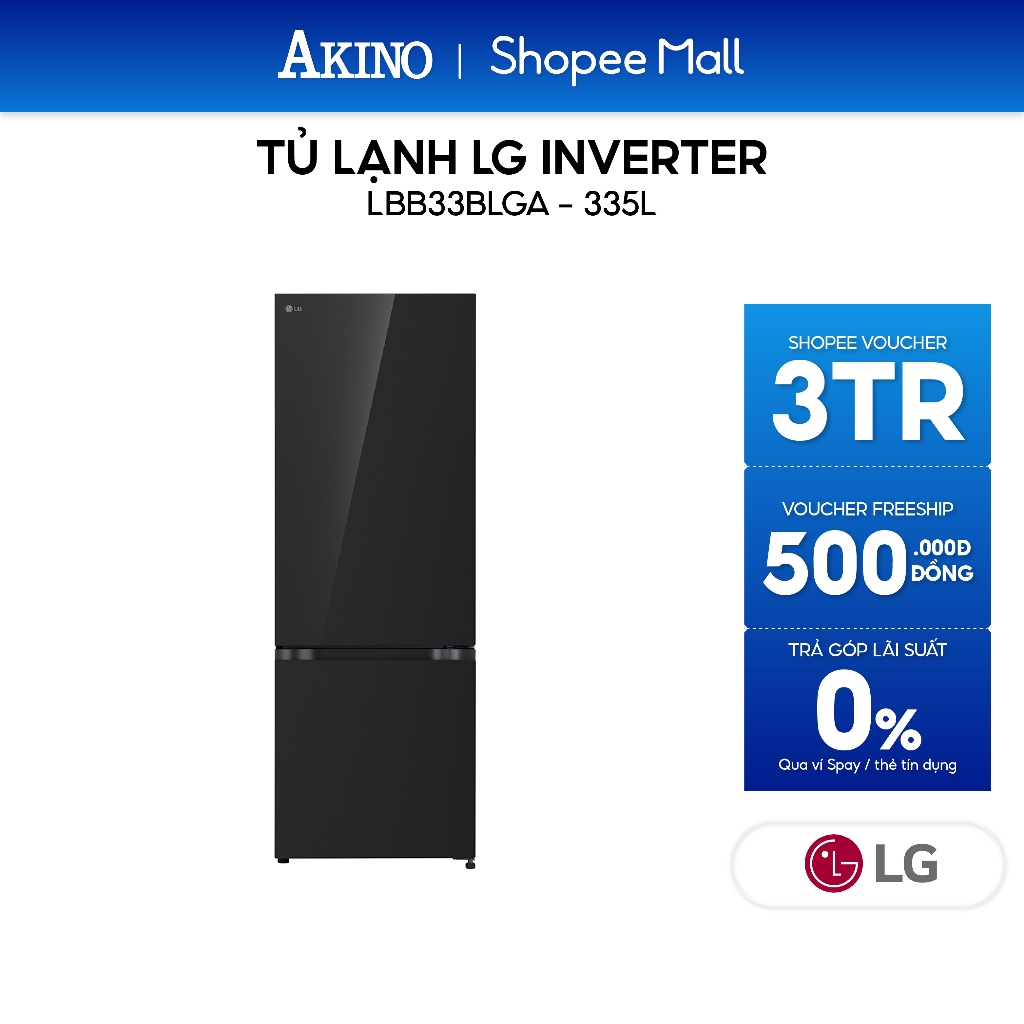 LBB33BLGA | Tủ lạnh LG Inverter 335 lít - Hàng Chính Hãng