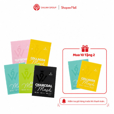 Combo 5 Mặt Nạ Daliv Hàn Quốc 27g – Rau Má, Collagen, B5, Than Tre – Dưỡng Ẩm, Dịu Da, Sáng Mịn