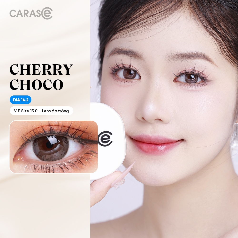 Kính Áp Tròng CARASE 3 Tháng Standard - Lens cận Nâu Choco - CHERRY CHOCO [1 chiếc]