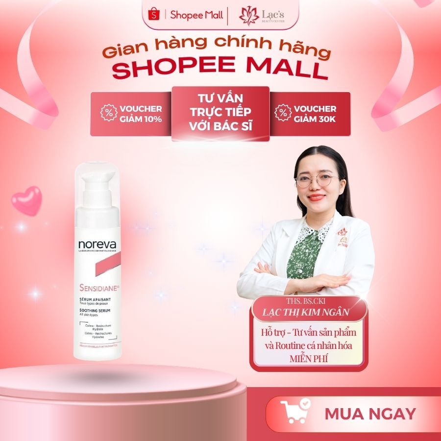 Serum dưỡng da và cấp ẩm Noreva Sensidiane Soothing Serum 30ML
