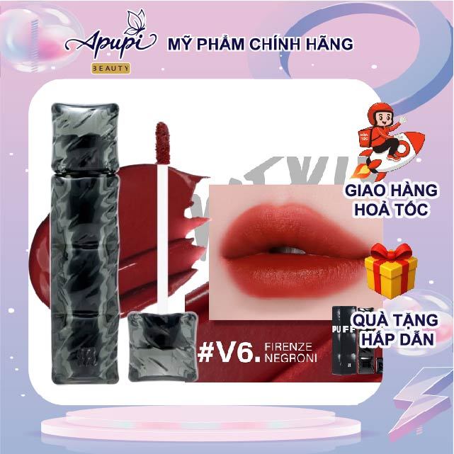 (V6 Puffer) Son Kem Lì Merzy The First Velvet Tint #V6 Firenze Negron