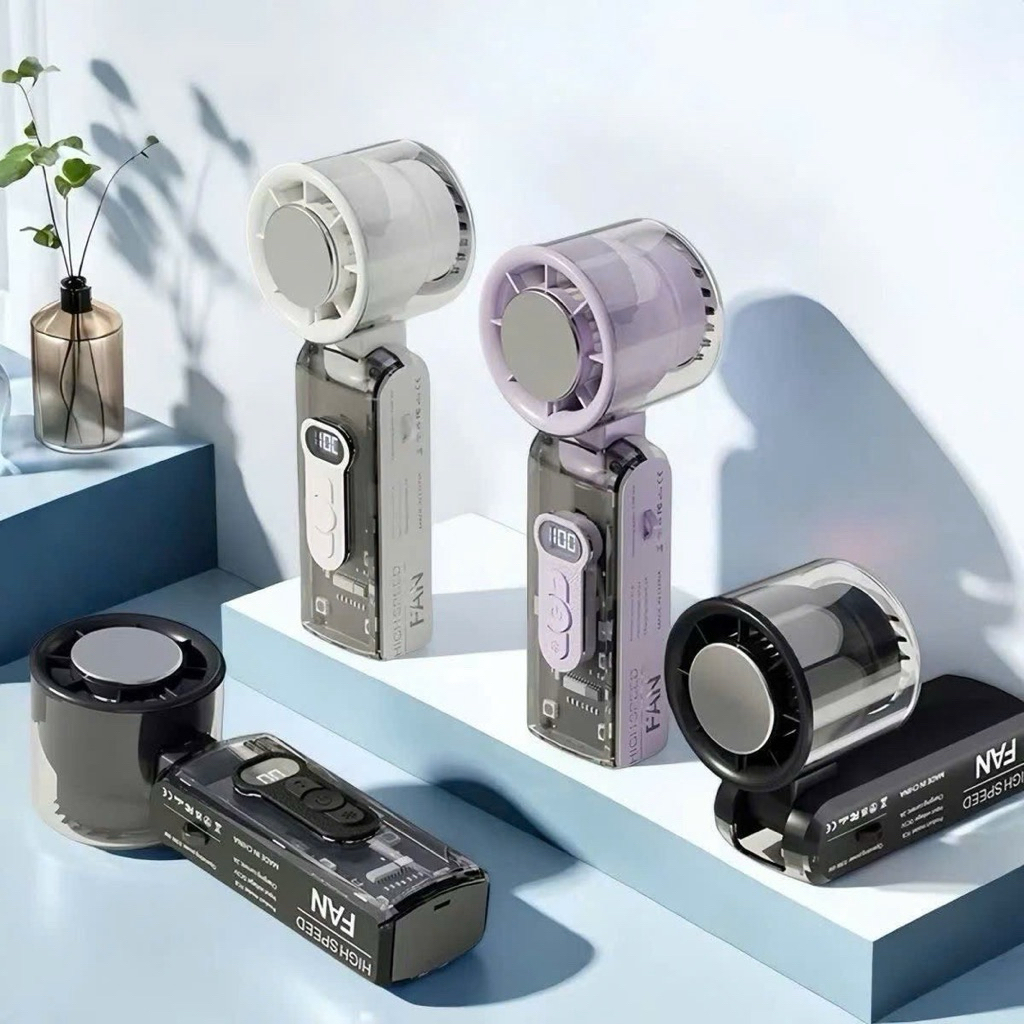 Quạt Sò Lạnh CF8: 100 Cấp Độ Gió, Làm Mát Tức Thì, Màn Hình LED, Đèn Chiếu Sáng, Thiết Kế Trong Suốt