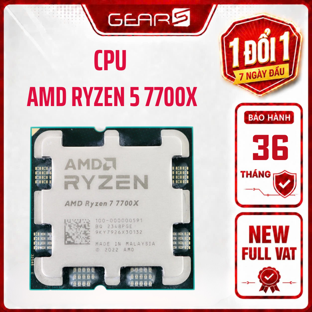 [FULL VAT]CPU Ryzen 7 7700X TRAY - Bảo hành 36 tháng