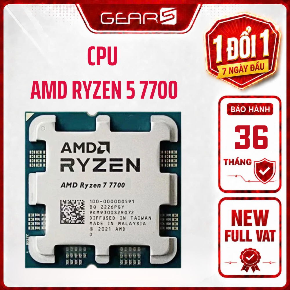 [FULL VAT]CPU Ryzen 7 7700 TRAY - Bảo hành 36 tháng