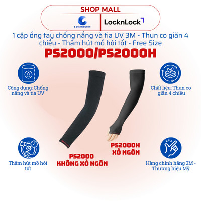 [HỎA TỐC] Ống tay chống nắng và tia UV 3M PS2000 không xỏ ngón - PS2000H xỏ ngón - Hàng chính hãng