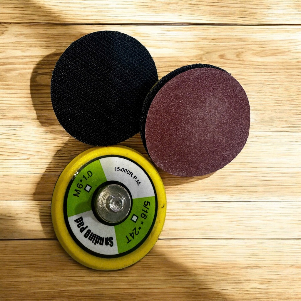 Đế chà nhám hơi 2" sanding pad + 100 tờ nhám P120 ,P320