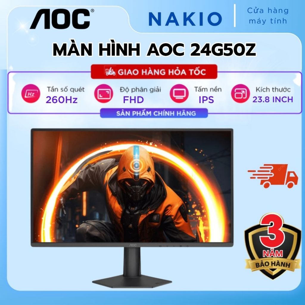 Hỏa Tốc HN Màn hình Gaming 24inch 240hz-260hz chuyên game FPS AOC/ ASUS/ ViewSonic