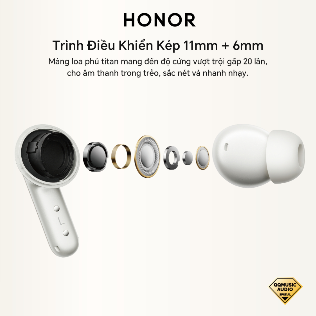 Tai Nghe Honor Earbuds 4 | Khử Tiếng Ồn Chuyên Sâu | Thời Lượng Pin Lên Đến 46H | Bluetooth 5.3 | Bảo Hành 12 Tháng | BigBuy360 - bigbuy360.vn