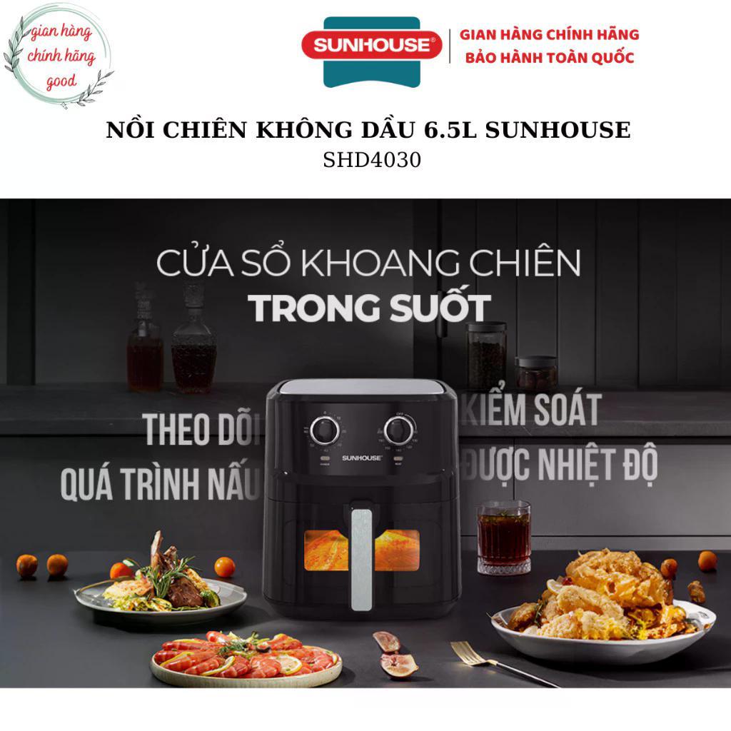 NỒI CHIÊN KHÔNG DẦU 6,5L SUNHOUSE SHD4030