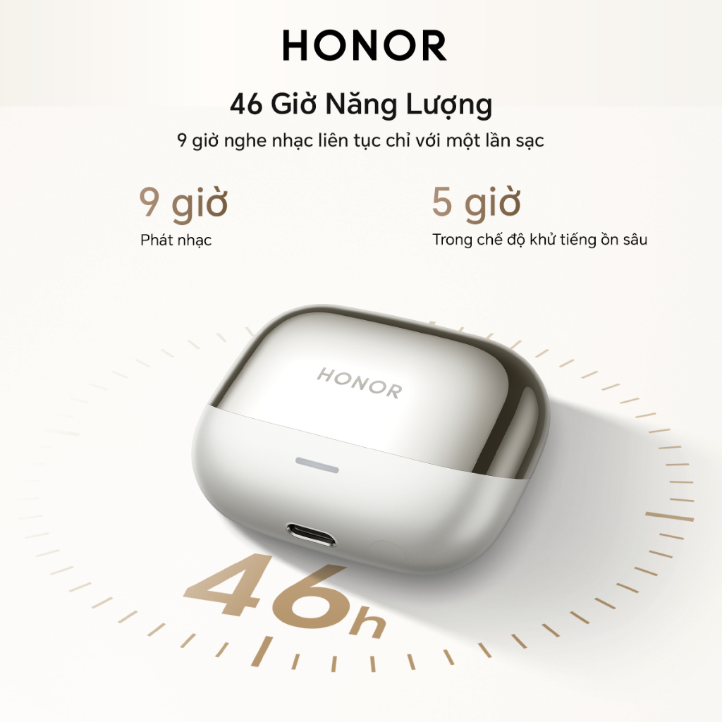 Tai Nghe Honor Earbuds 4 | Khử Tiếng Ồn Chuyên Sâu | Thời Lượng Pin Lên Đến 46H | Bluetooth 5.3 | Bảo Hành 12 Tháng | BigBuy360 - bigbuy360.vn
