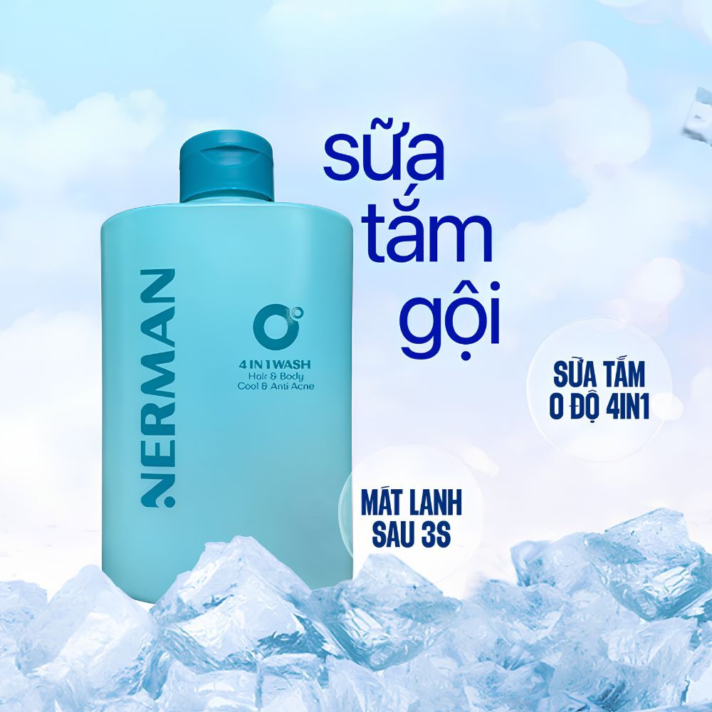 Ảnh 5 của Sữa tắm gội NERMAN giúp làm sạch dịu nhẹ, giúp loại bỏ bụi bẩn, dầu thừa duy trì độ ẩm tự nhiên