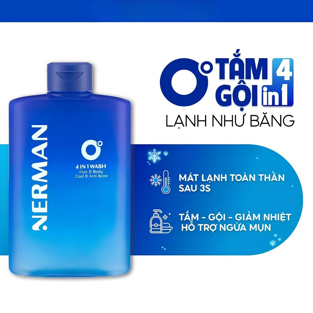 Ảnh 4 của Sữa tắm gội NERMAN giúp làm sạch dịu nhẹ, giúp loại bỏ bụi bẩn, dầu thừa duy trì độ ẩm tự nhiên