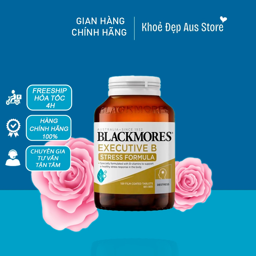 Blackmores Executive B Stress Formula  – Hỗ trợ giảm căng thẳng, bổ sung vitamin nhóm B của Úc