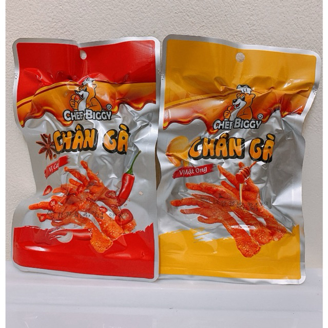 20 gói chân gà X3 gói 3 chân gà Chefbiggy 90g vị cay, vị mật ong