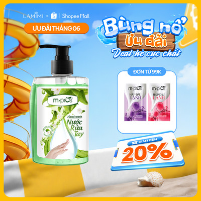 Nước Rửa Tay Diệt Khuẩn M.Pros 500ml - Giữ Ẩm Da, An Toàn Cho Da, Thơm Dịu Nhẹ - Lamimi Chính Hãng