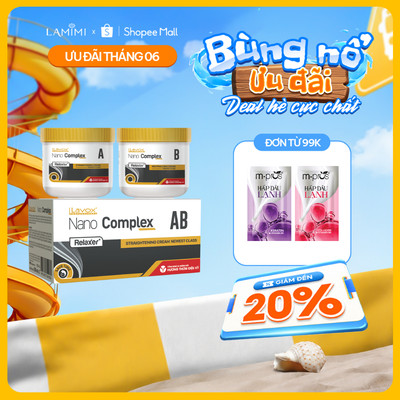 Bộ Kem Duỗi Tóc Cao Cấp Lavox AB Nano Complex Relaxer 150ml x2 - Duỗi Tóc Tại Nhà Lamimi Chính Hãng