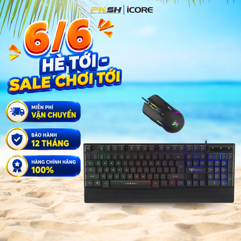 Bộ Phím Chuột Game iCore IGC01 - HÀNG CHÍNH HÃNG