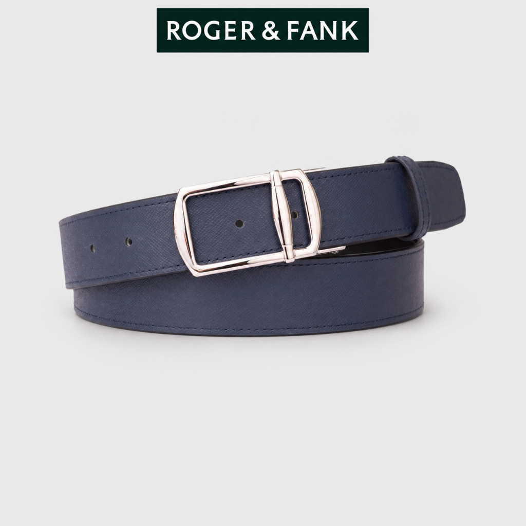 Thắt Lưng Khóa Bấm Cao Cấp Da Bê ROGER & FANK