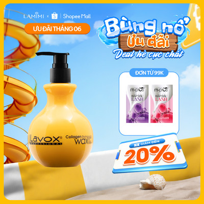 Wax Dưỡng Collagen Lavox 300ml - Tạo Nếp Tóc Uốn, Tăng Sóng Bồng Bềnh & Mềm Mượt - Lamimi Chính Hãng