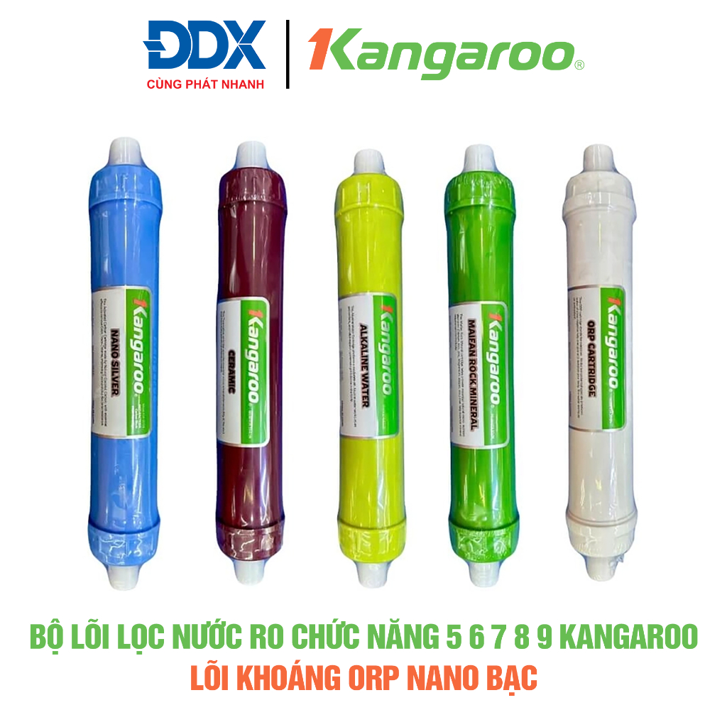 Bộ lõi lọc nước RO chức năng 5 6 7 8 9 Kangaroo – lõi khoáng ORP Nano bạc dùng cho máy lọc nước RO