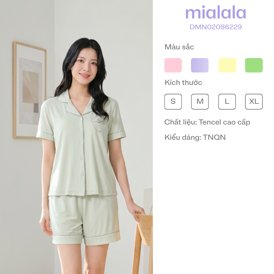 Bộ Mặc Nhà Mialala 6229 Nữ Chất Liệu Tencel Cao Cấp Mềm Mát, Không Nhăn Thấm Hút Mồ Hôi Tốt | BigBuy360 - bigbuy360.vn