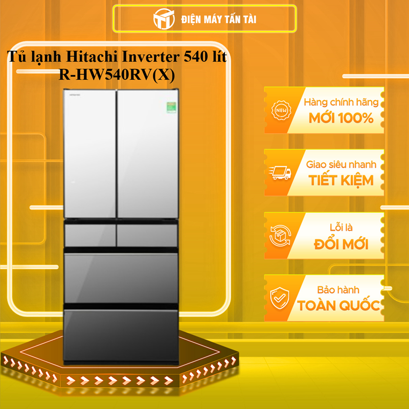 (HCM) - R-HW540RV(X) - Tủ lạnh Hitachi Inverter 540 lít R-HW540RV(X)