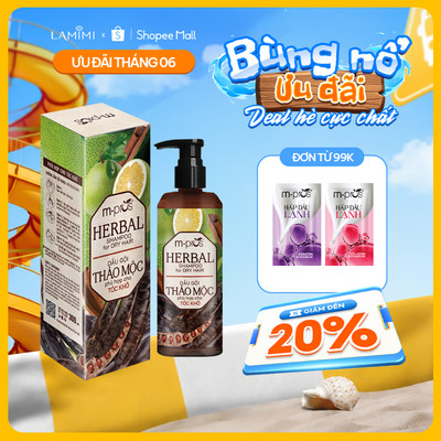 Dầu Gội Thảo Mộc Thiên Nhiên M.Pros 300ml/ 500ml Cho Tóc Khô - Giữ Ẩm Tóc, Giảm Gãy Rụng Lamimi Chính Hãng