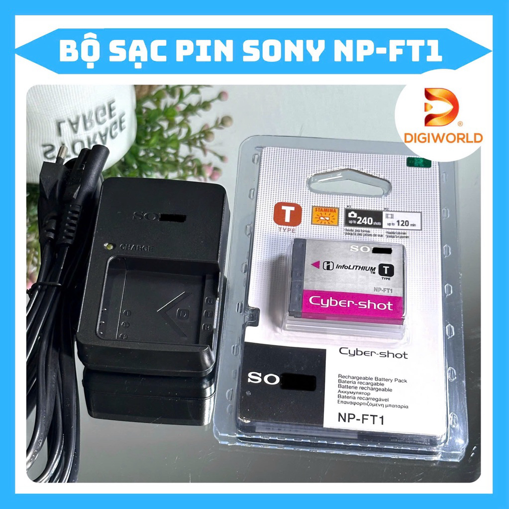 Bộ Sạc Pin Sony NP-FT1 ( Combo Hãng ) dùng cho • DSC-T1 • DSC-T3, DSC-T3S, DSC-T5 • DSC-T9 • DSC-T10