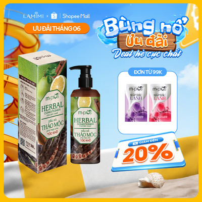 Dầu Xả Thảo Mộc M.Pros 300ml/ 500ml Cho Tóc Khô - Giữ Ẩm, Dưỡng Tóc Mềm Mượt Chắc Khỏe - Lamimi Chính Hãng