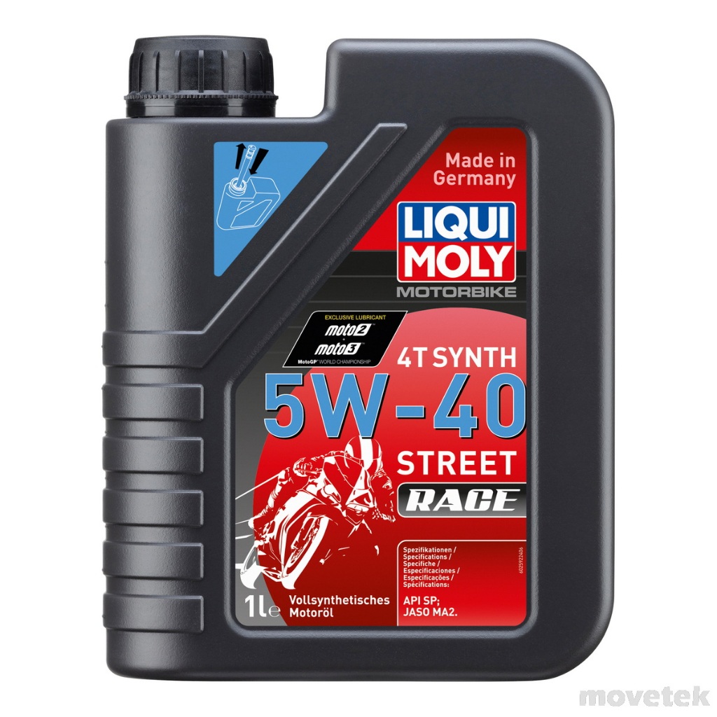 Nhớt mô tô cao cấp Liqui Moly 5w40 Street Race fully synthetic 2592 1L Germany
