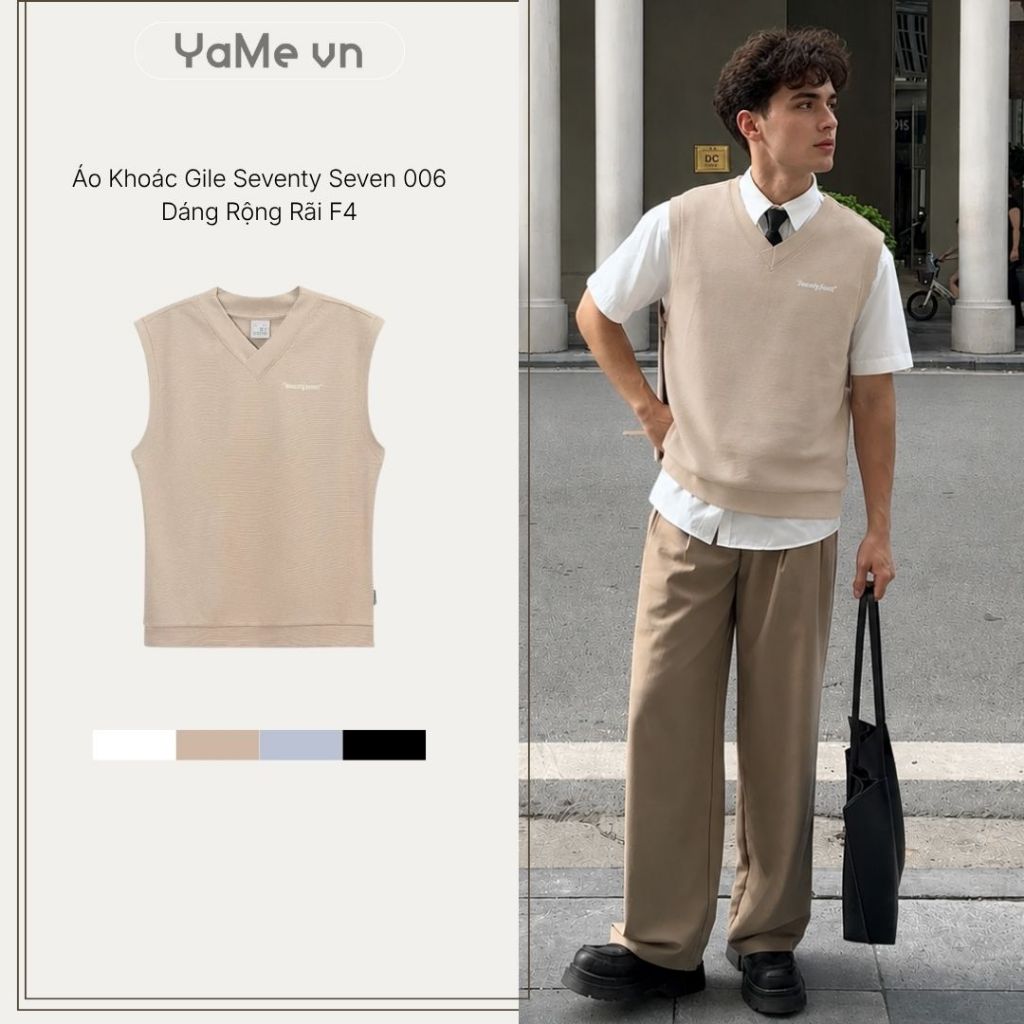 Áo Khoác Gile Nam Vải Thoáng Khí Seventy Seven 006 Dáng Rộng Rãi F4 23197 |YaMe|